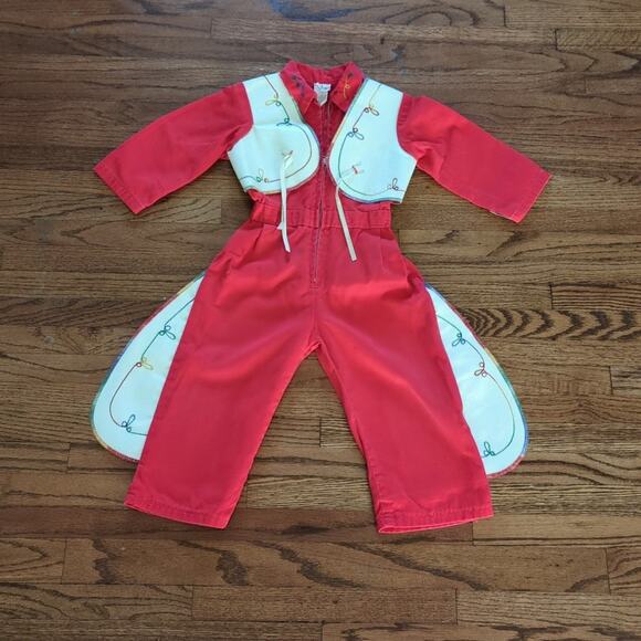 Vintage Sears kids boys cowboy costume outfit with vest  100%  cotton  size  2T - Picture 1 of 7